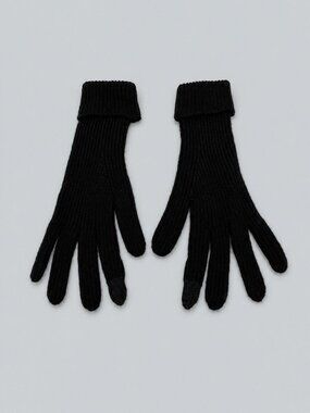 Ribbed Gloves - Black